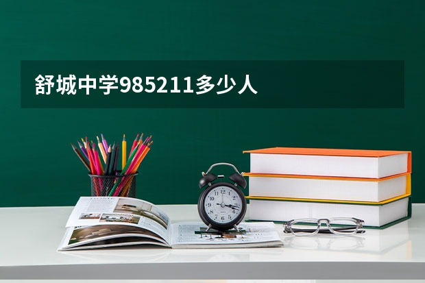 舒城中学985211多少人
