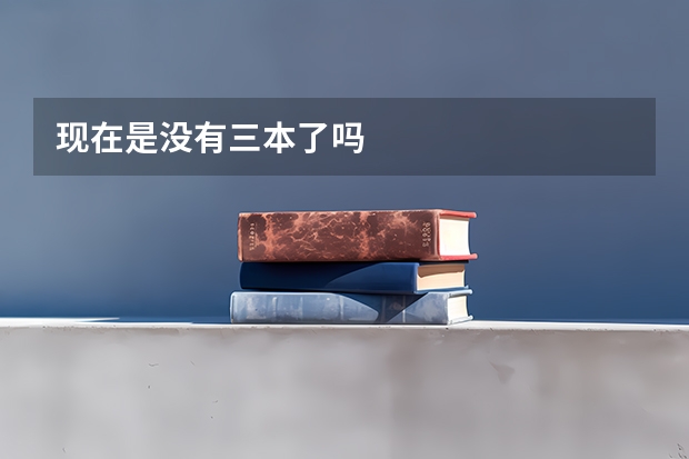 现在是没有三本了吗