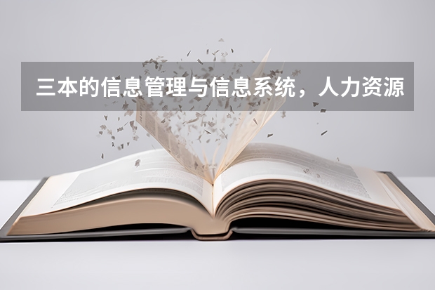 三本的信息管理与信息系统，人力资源管理，财务管理对比哪个比较好？