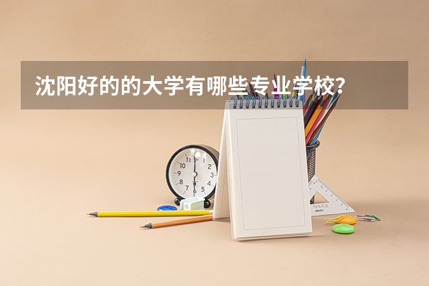 沈阳好的的大学有哪些专业学校?