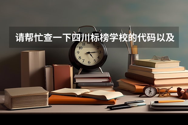 请帮忙查一下四川标榜学校的代码以及各个专业的代码 求07.08年广东3A院校的补录名单